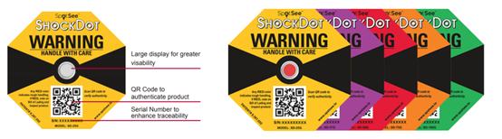 ShockDot Impact Indicators Label 25G-100G